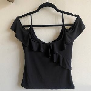 Off the shoulder black top